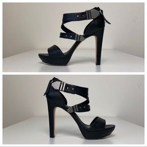 Diesel Abigail Buckle Leather Heels Size 38